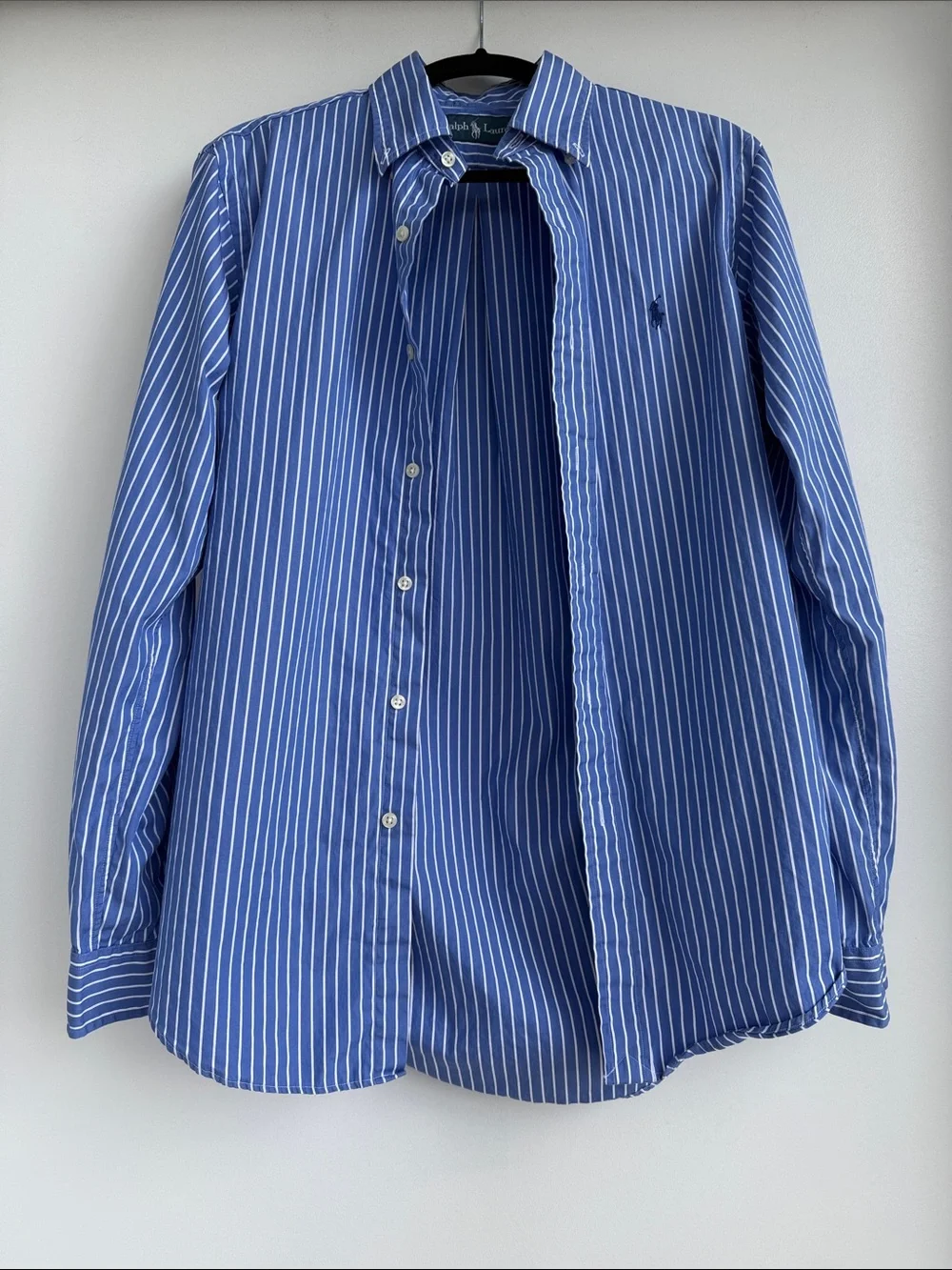 Polo Ralph Lauren Striped Button Down Cotton Shirt Blue Small